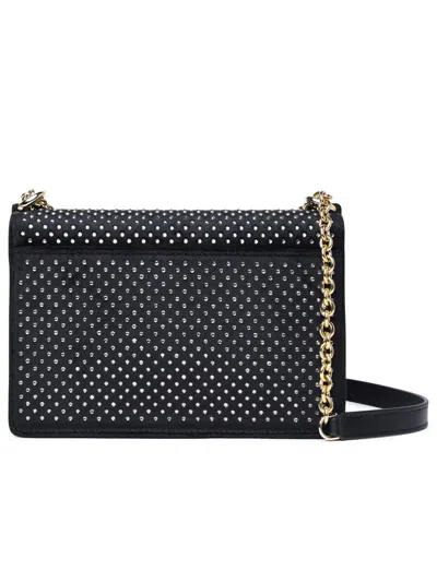 Shop Furla 1927 Black Velvet Crossbody Bag