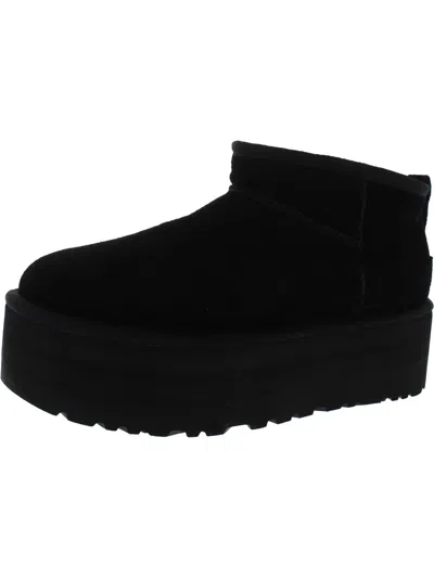 Ugg 'ultramini' Black Boots With Platform In Black