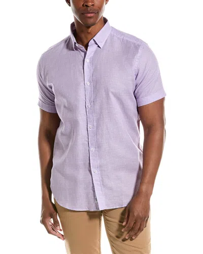 Shop Robert Graham Sloan Tailored Fit Woven Shirt In Purple