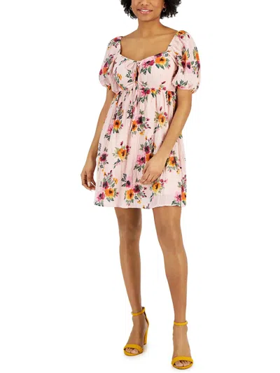 Shop Kit & Sky Womens Cocktail Mini Fit & Flare Dress In Multi