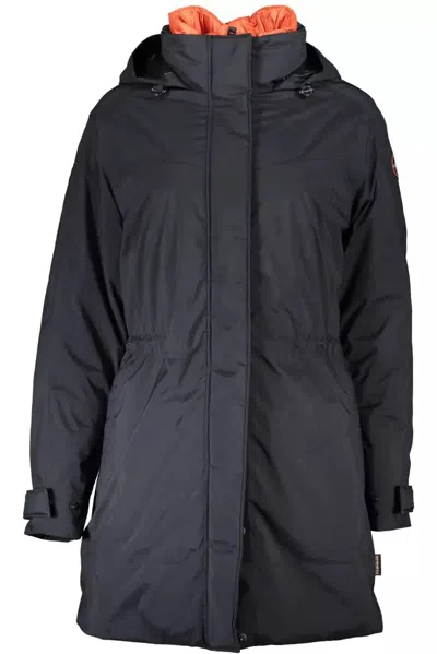 Shop Napapijri Polyester Jackets & Women's Coat In Black
