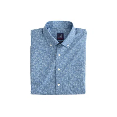 Shop Johnnie-o Micah Prep-formance Button Up Shirt In Laguna Blue In Multi