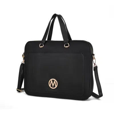 Shop Mkf Collection By Mia K Nina Shoulder Messenger Bag Laptop Case By Mia K In Black