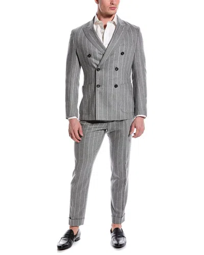 Shop Hugo Boss 2pc Slim Fit Wool-blend Suit In Grey