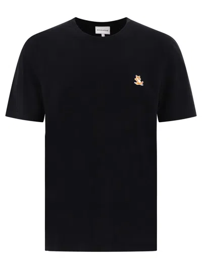 Shop Maison Kitsuné "chillax Fox" T-shirt In Black