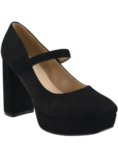 Shop Marc Fisher Mfnicoly2 Womens Faux Suede Dressy Pumps In Black