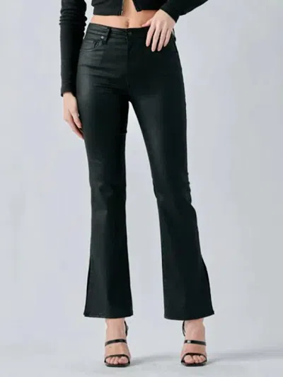 Hidden Ryan High Rise Bootcut Slit Jeans In Black In Black