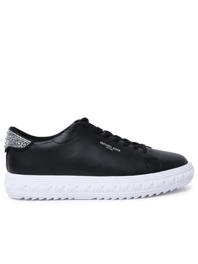 Shop Michael Kors 'grove' Black Leather Sneakers