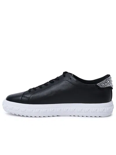 Shop Michael Kors 'grove' Black Leather Sneakers