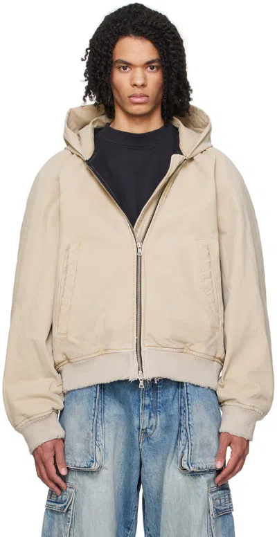 Shop B1archive Beige Zip Jacket In Canvas Khaki