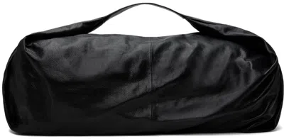 Shop Fear Of God Black Leather Large Shell Bag