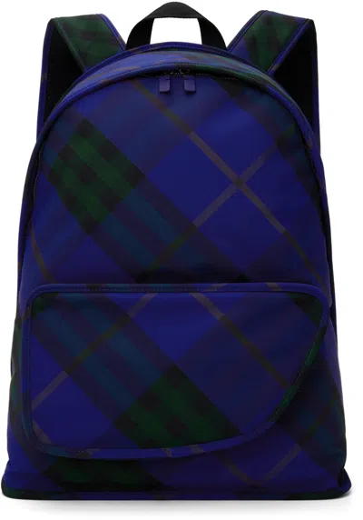 Shop Burberry Blue Large Shield Backpack In Knight
