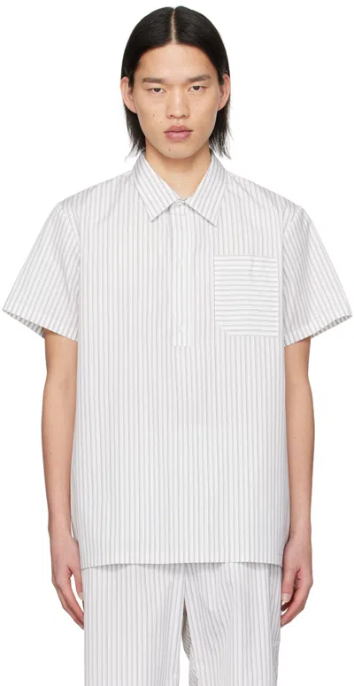 Shop Mark Kenly Domino Tan Studio White Sidney Shirt In Grey/white
