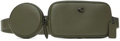 Shop Coach Khaki Multi Pouch Belt Bag In Army Green
