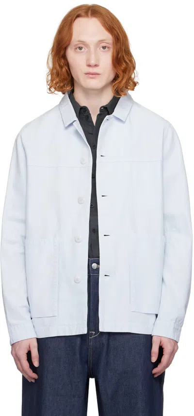 Shop Toogood Blue 'the Carpenter' Jacket In Porcelain