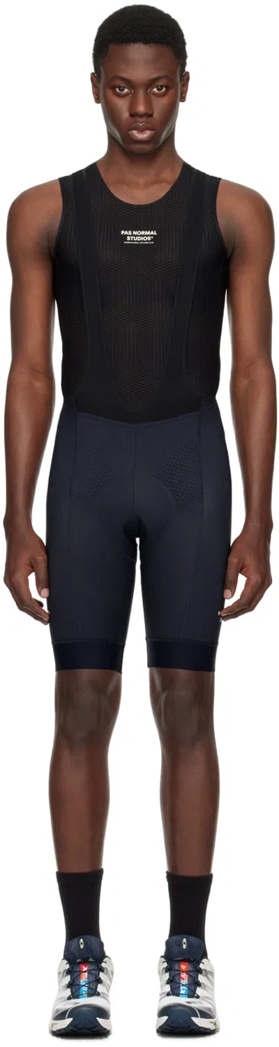 Shop Pas Normal Studios Navy Essential Bib Shorts