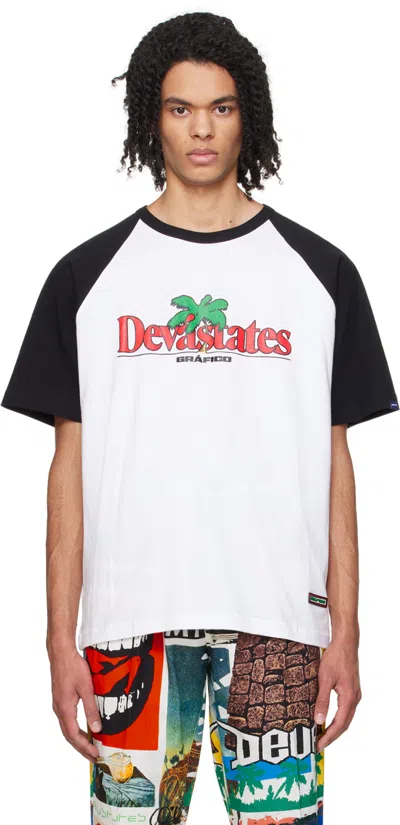 Shop Deva States White & Black Print T-shirt