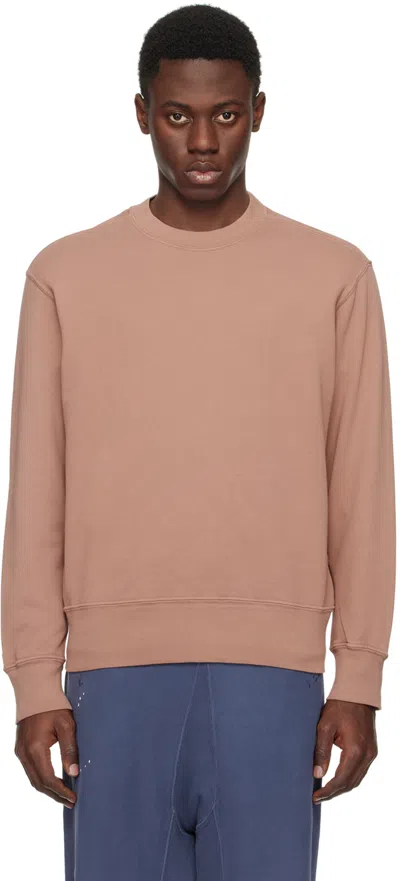 Shop Lady White Co. Pink Relaxed Sweatshirt In Deep Mauve