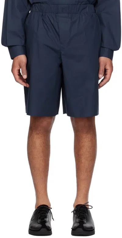 Shop The Frankie Shop Navy Matthias Shorts