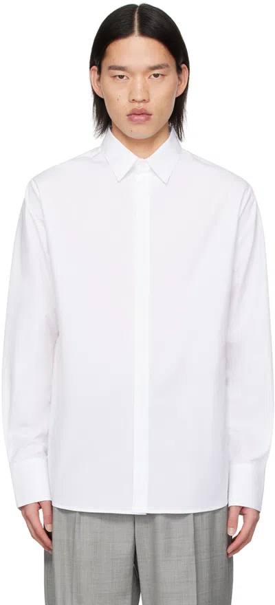 Shop Mark Kenly Domino Tan Studio White Salomon Shirt