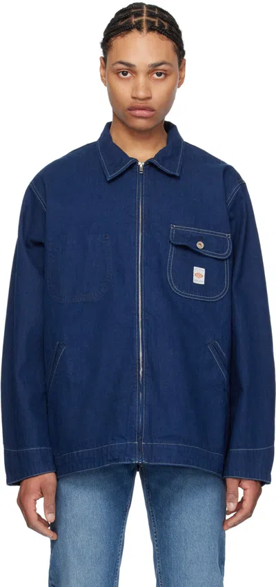 Shop Nudie Jeans Blue Jimmy Denim Jacket