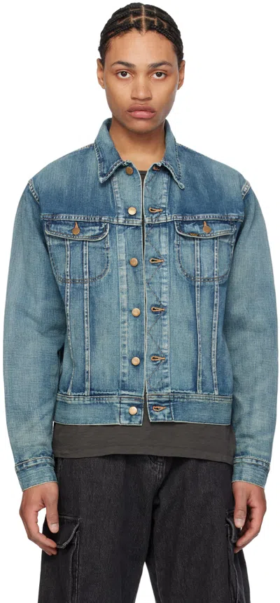 Shop Rrl Blue Leeland Denim Jacket In Leeland Wash