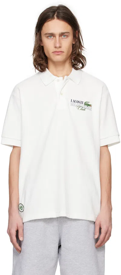 Shop Lacoste White Roland Garros Edition Polo