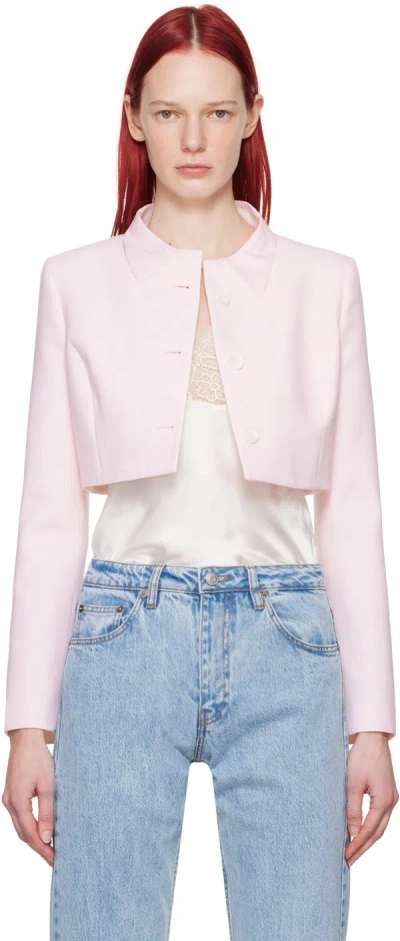 Shop Coperni Pink Trompe L'œil Jacket In Whpk White/pink