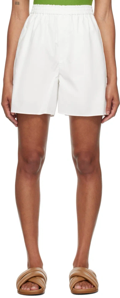 Shop Auralee White Drawstring Shorts
