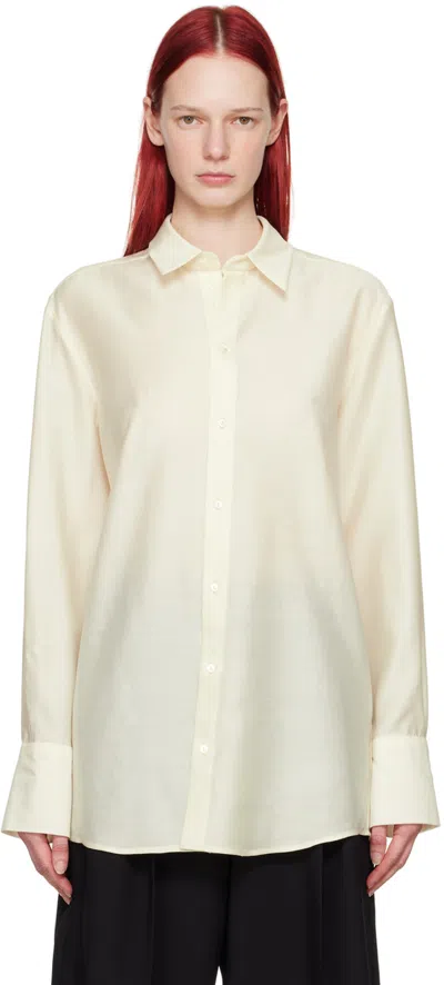 Shop La Collection Off-white Adam Shirt In Off White