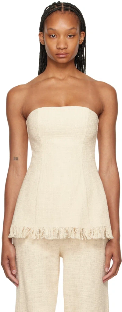 Shop Staud Off-white Silvia Camisole In Ivy Ivory