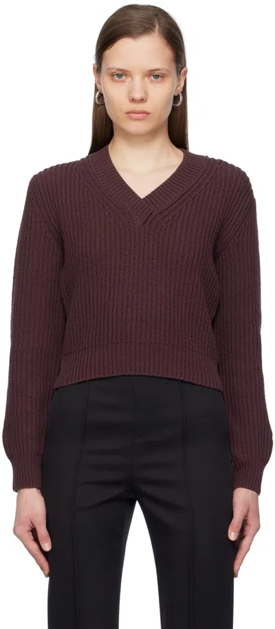Shop Recto Brown Cropped Sweater