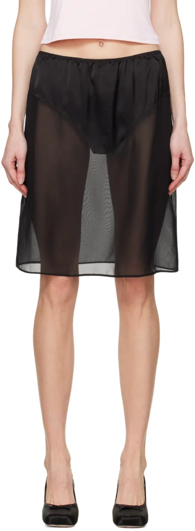 Shop Sandy Liang Black Cassi Midi Skirt In 001 Black