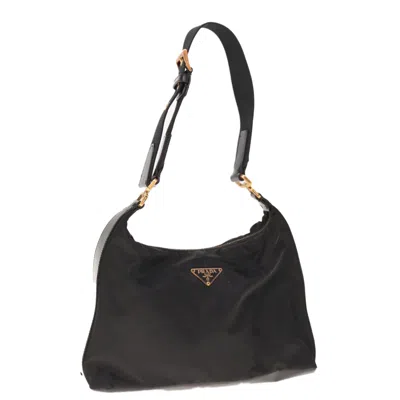 Shop Prada Re-edition Synthetic Shoulder Bag () In Black