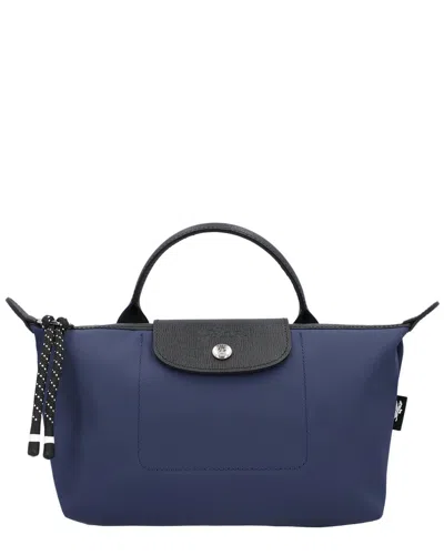 Shop Longchamp Le Pliage Energy Xs Canvas & Leather Handbag In Blue