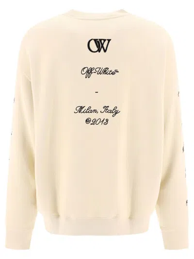Shop Off-white "23 Logo Skate" Sweatshirt In Beige