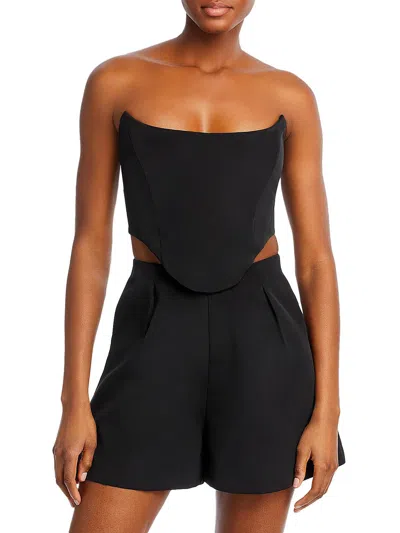 Shop Bardot Womens Corset Bust Strapless Cropped In Black