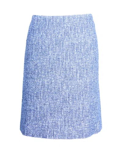 Shop Hugo Boss Boss Knee-length Skirt In Blue Viscose