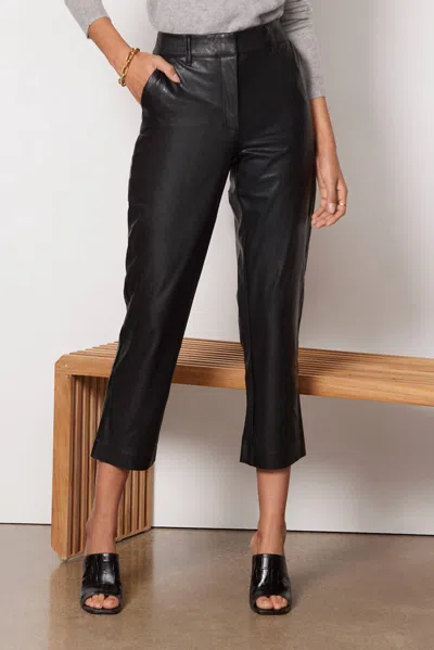Shop Commando Faux Leather 7/8 Trouser In Black