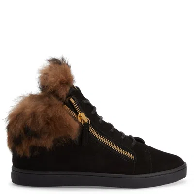 Giuseppe Zanotti Nicky Suede Sneakers In Black