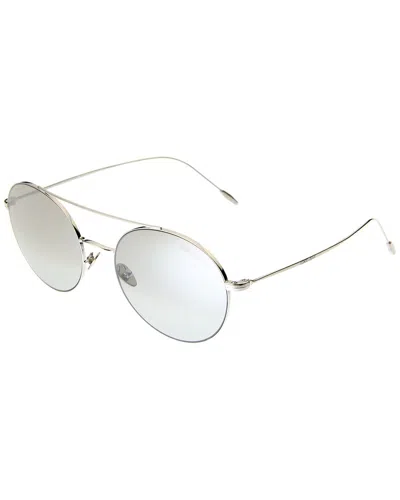 Shop Giorgio Armani Unisex Ar6050 54mm Sunglasses In Silver