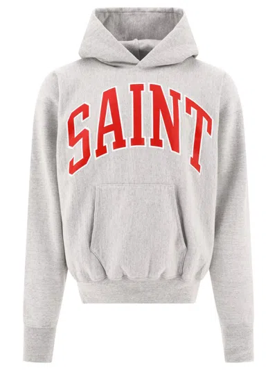 Shop ©saint M×××××× Saint M×××××× "saint" Hoodie In Grey