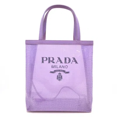 Shop Prada Fabric Tote Bag () In Purple