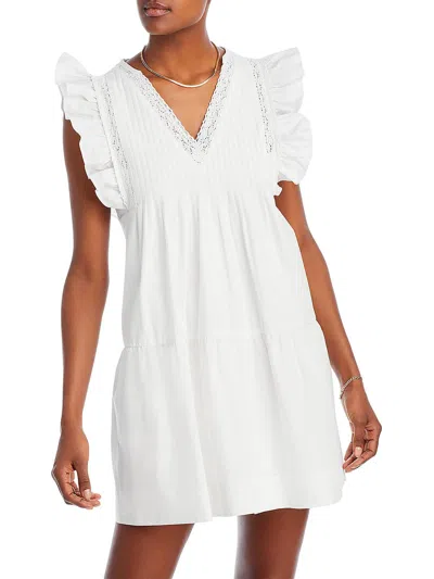 Shop Aqua Womens Formal Pleated Mini Dress In White