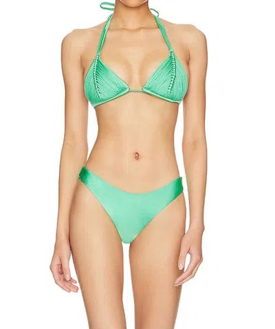 Shop Pq Swim Emerald Ruched Swim Bottom In Green