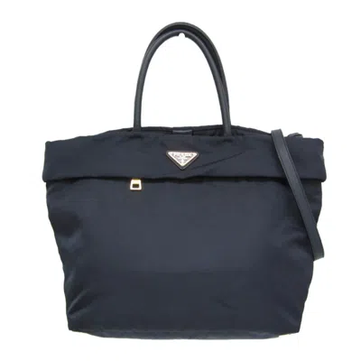 Shop Prada Tessuto Synthetic Tote Bag () In Blue