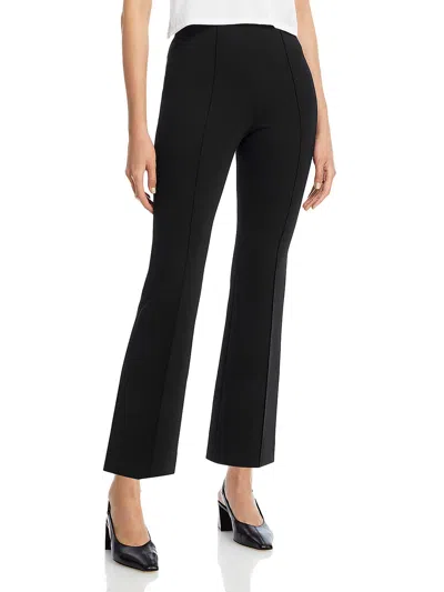 Shop Atm Anthony Thomas Melillo Womens Pintuck Cropped Flared Pants In Black