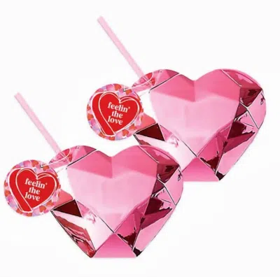 Shop Packed Party Disco Heart Tumblers (set Of 2) In Pink