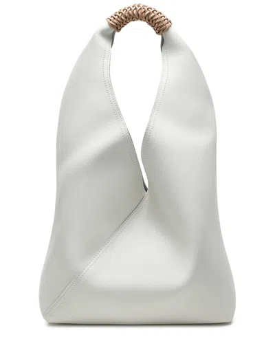 Shop Tiffany & Fred Paris Smooth Leather Tote In White