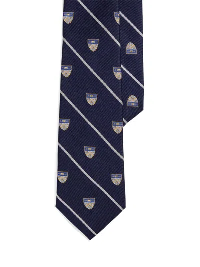 Shop Polo Ralph Lauren Boy's Silk Striped Tie In Navy